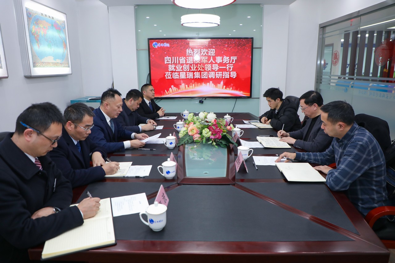 四川省退役军人事务厅就业创业处领导一行莅临星瑞集团调研指导(图1)