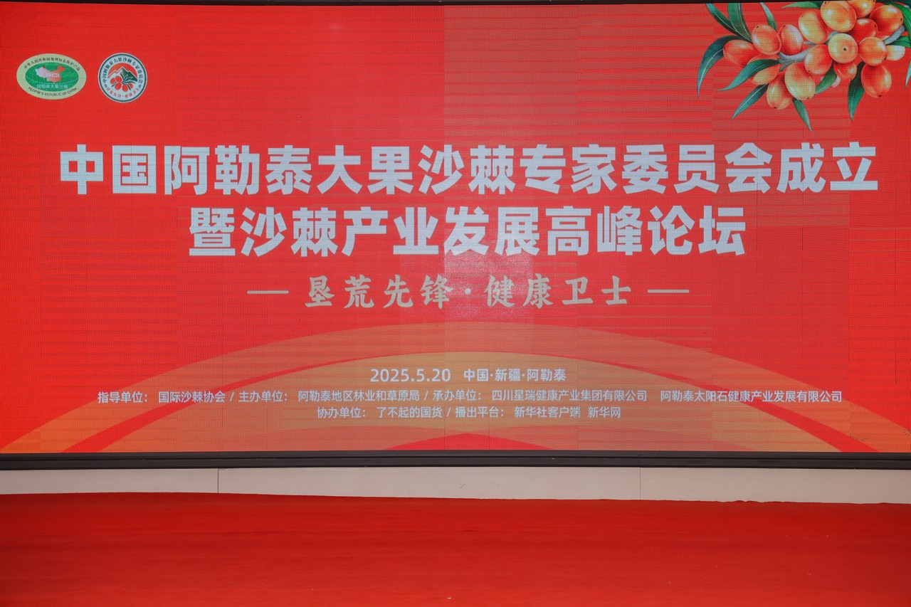 星瑞集团参与承办的中国阿勒泰大果沙棘专家委员会成立仪式暨沙棘产业发展高峰论坛在阿勒泰成功举行(图1)